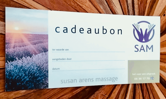SAM massage cadeaubon